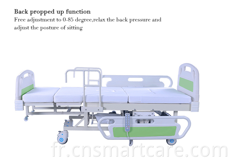 Lit d'hôpital inclinable électrique anti-côté avec pan de lit